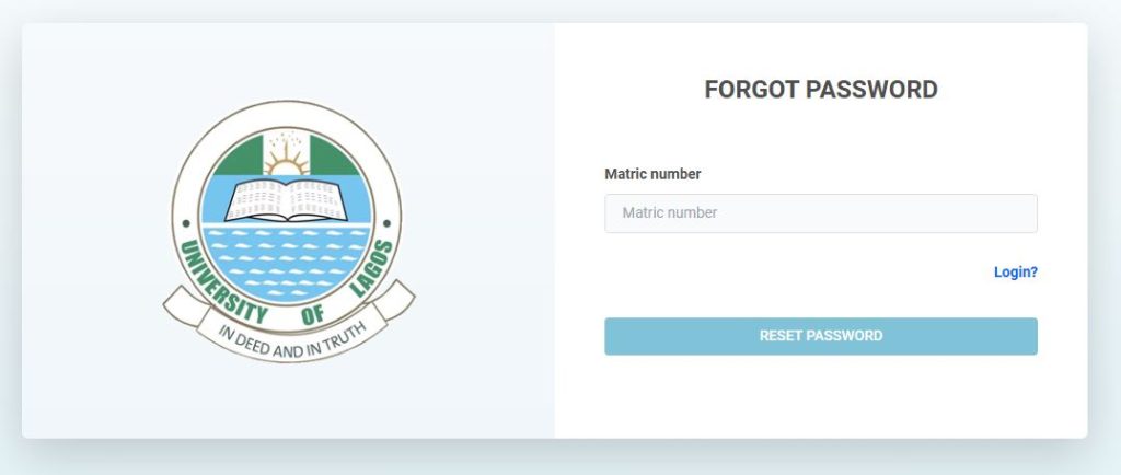 How to Reset Forgotten Password on UNILAG Portal 2026