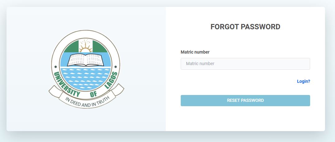 How to Reset Forgotten Password on UNILAG Portal 2026