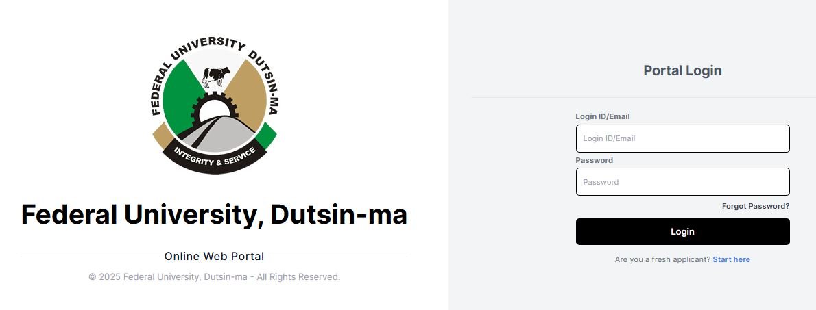 FUDMA Admission Portal 2025 – Login to myportal.fudutsinma.edu.ng and Check Admission List