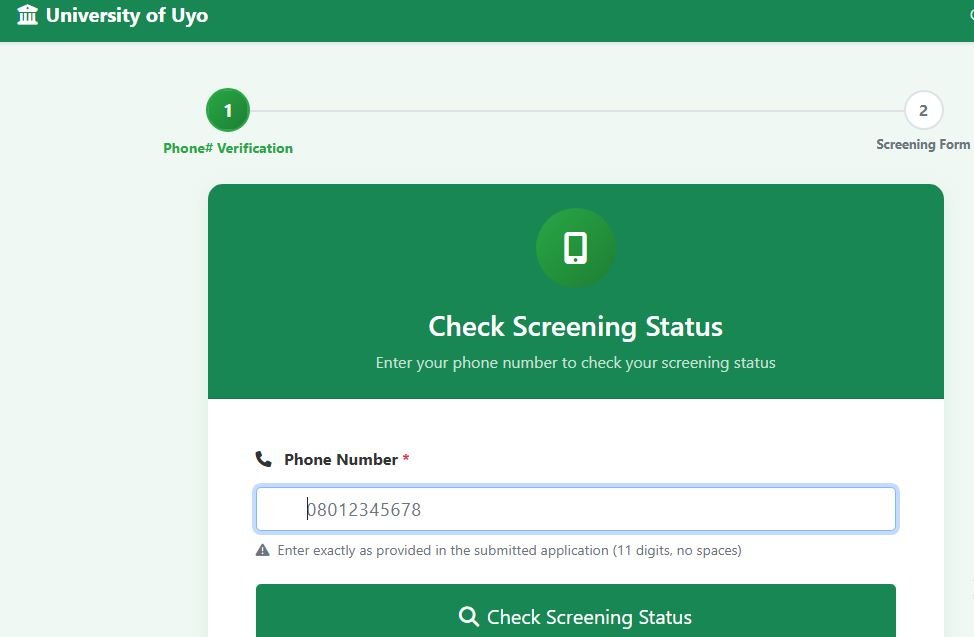 UNIUYO Releases Shortlisted Candidates for 2025 interview NG, How to Check If You Are Shortlisted
